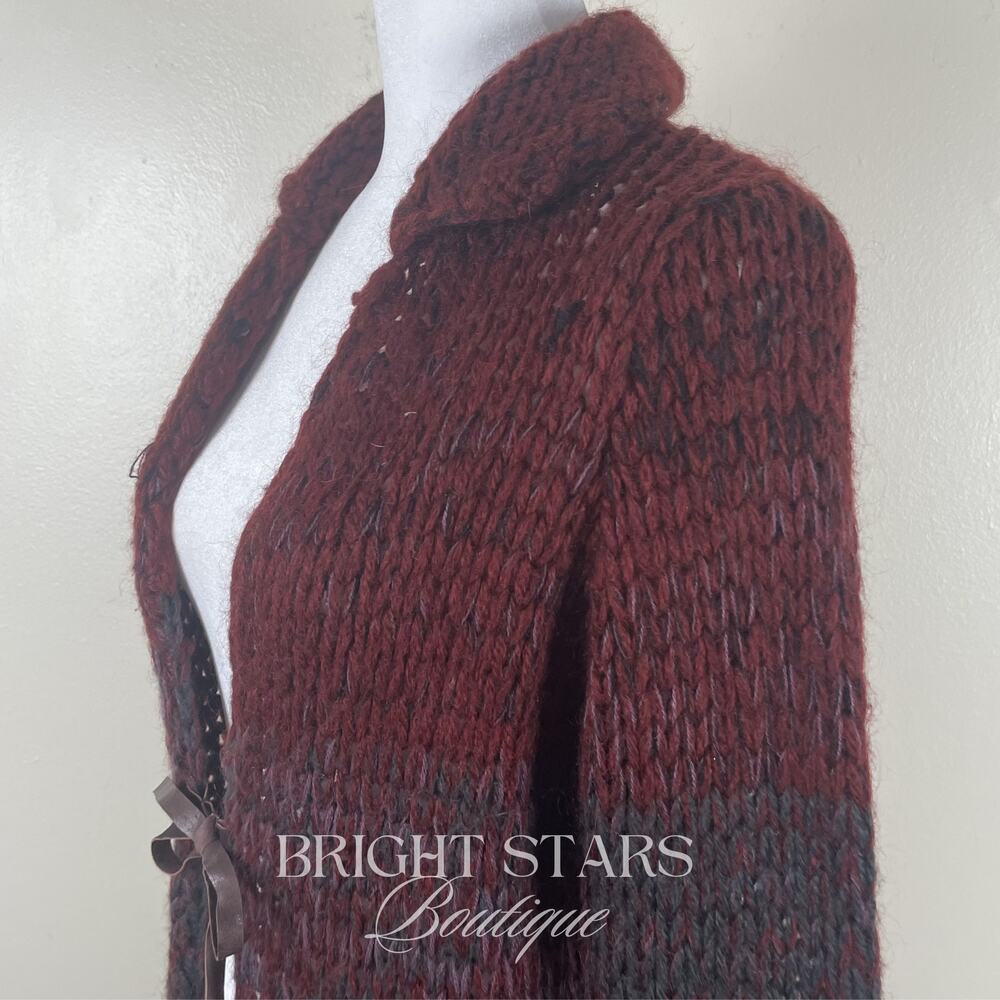 Rare Vintage Knit Ombre Duster Cardi ASO Willow Rosenberg BtVS Ashley Olsen Red - Picture 13 of 13
